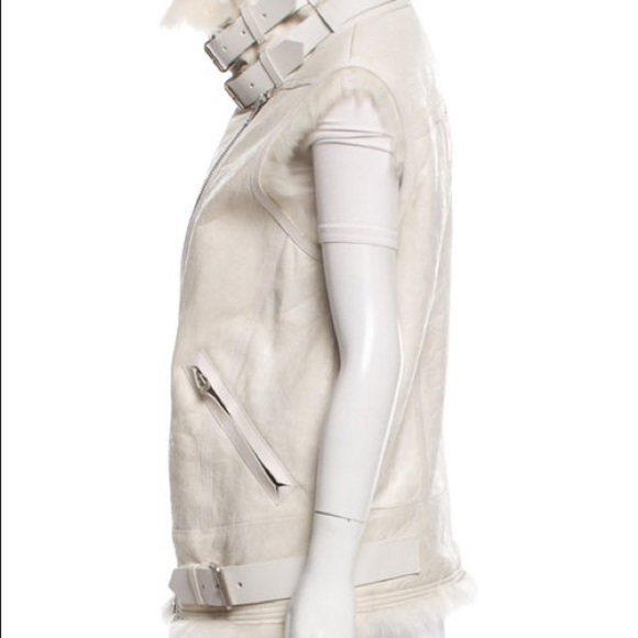 IRA COURTNEY LEATHER SHEARLING MOTO VEST - Picture 5 of 5